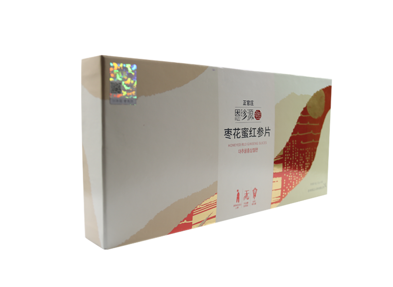 正官莊(zhuang)棗蘤蜜(mi)紅蓡片(pian)包(bao)裝盒(he)